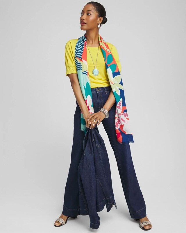 Touch of Cool Pleated Roll Cuff Tee - image 2